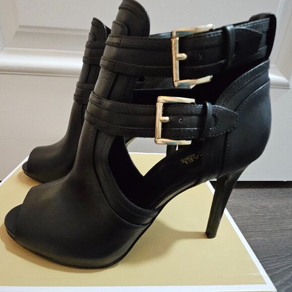 COPY - Michael Kors Black Open Toed Heels . Size 8M. - Picture 1 of 3